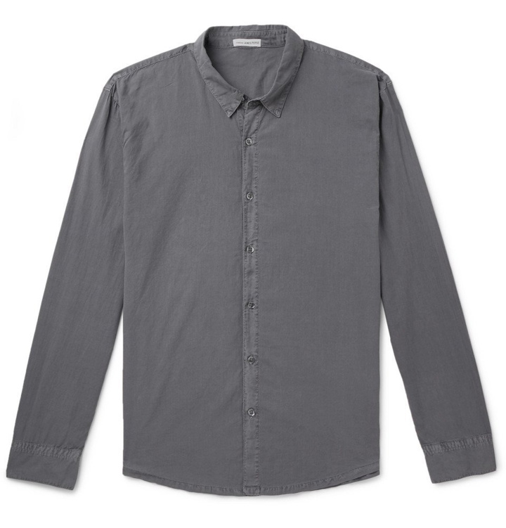 Photo: James Perse - Garment-Dyed Cotton Shirt - Anthracite