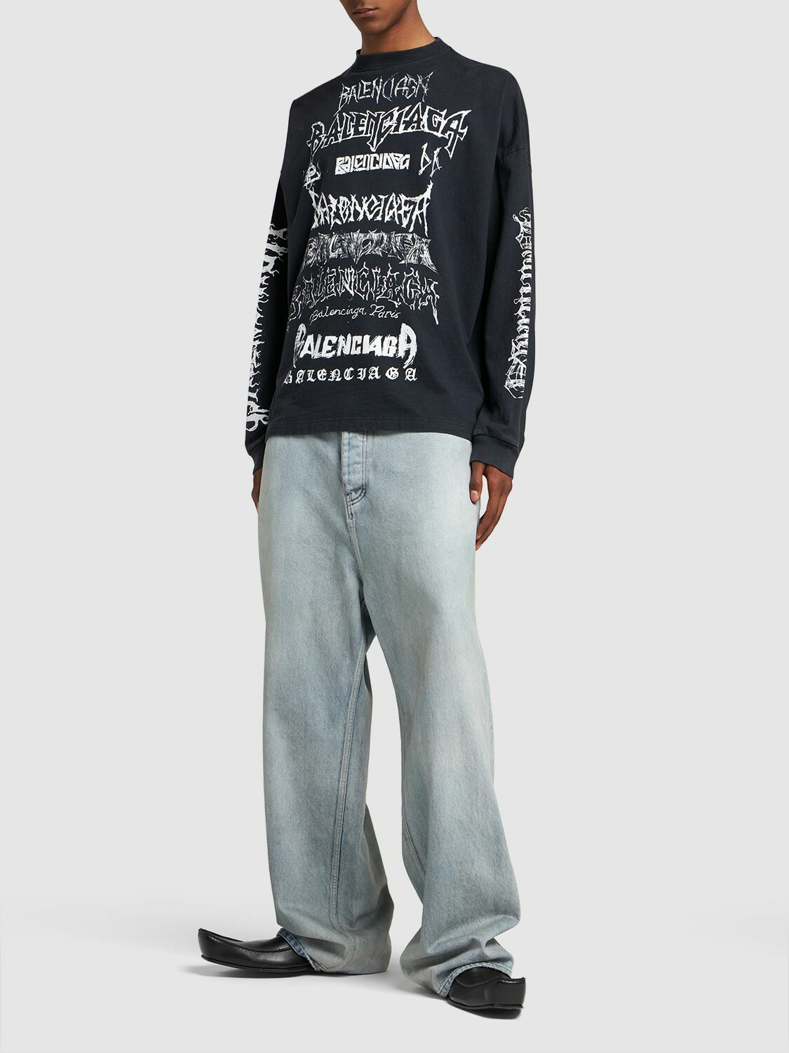 BALENCIAGA - Lny Metal Cotton T-shirt Balenciaga
