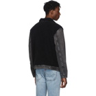 Levis Black Sherpa Panel Trucker Jacket