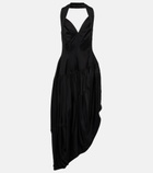 Bottega Veneta - Asymmetric halterneck midi dress