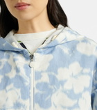 Moncler Noisetier floral hooded jacket