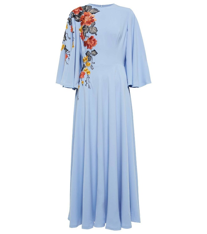 Photo: Costarellos Zinnia floral-embroidered midi dress