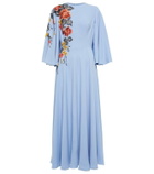Costarellos Zinnia floral-embroidered midi dress