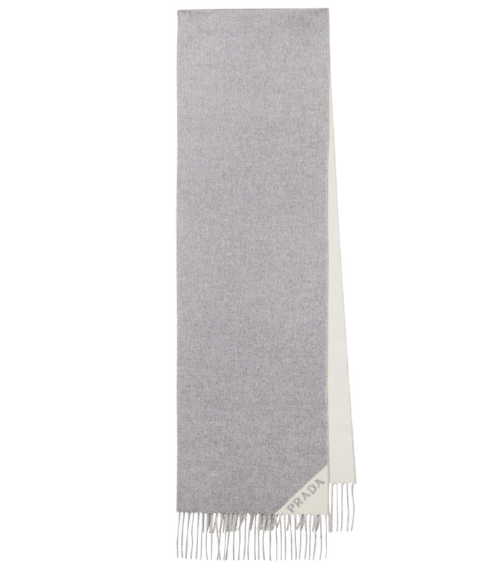 Photo: Prada Logo cashmere scarf