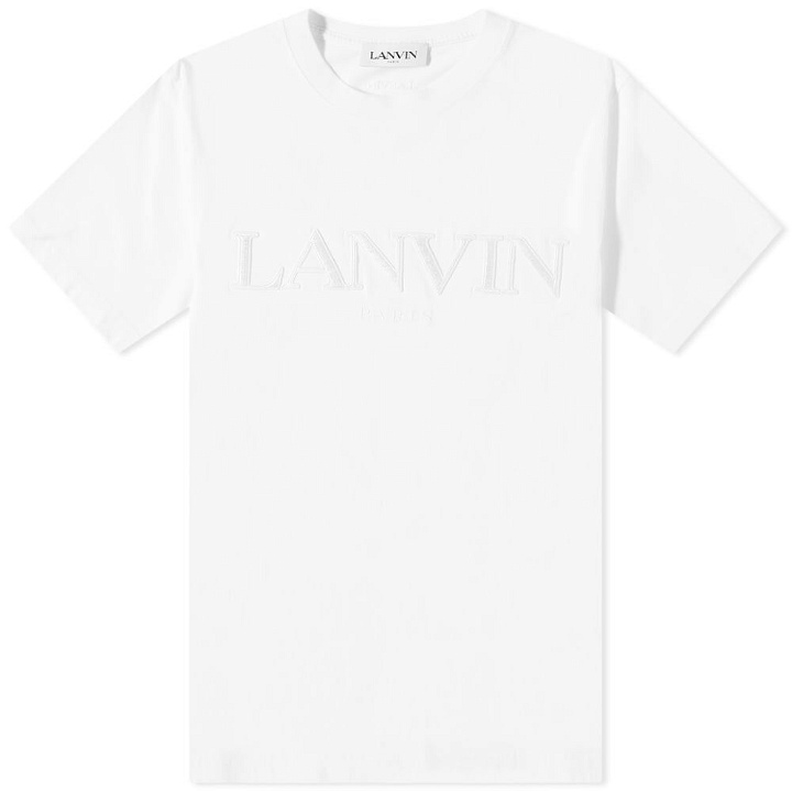 Photo: Lanvin Men's Logo T-Shirt in Optic White