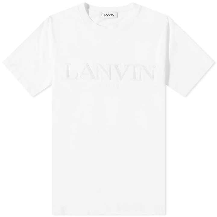 Photo: Lanvin Men's Logo T-Shirt in Optic White