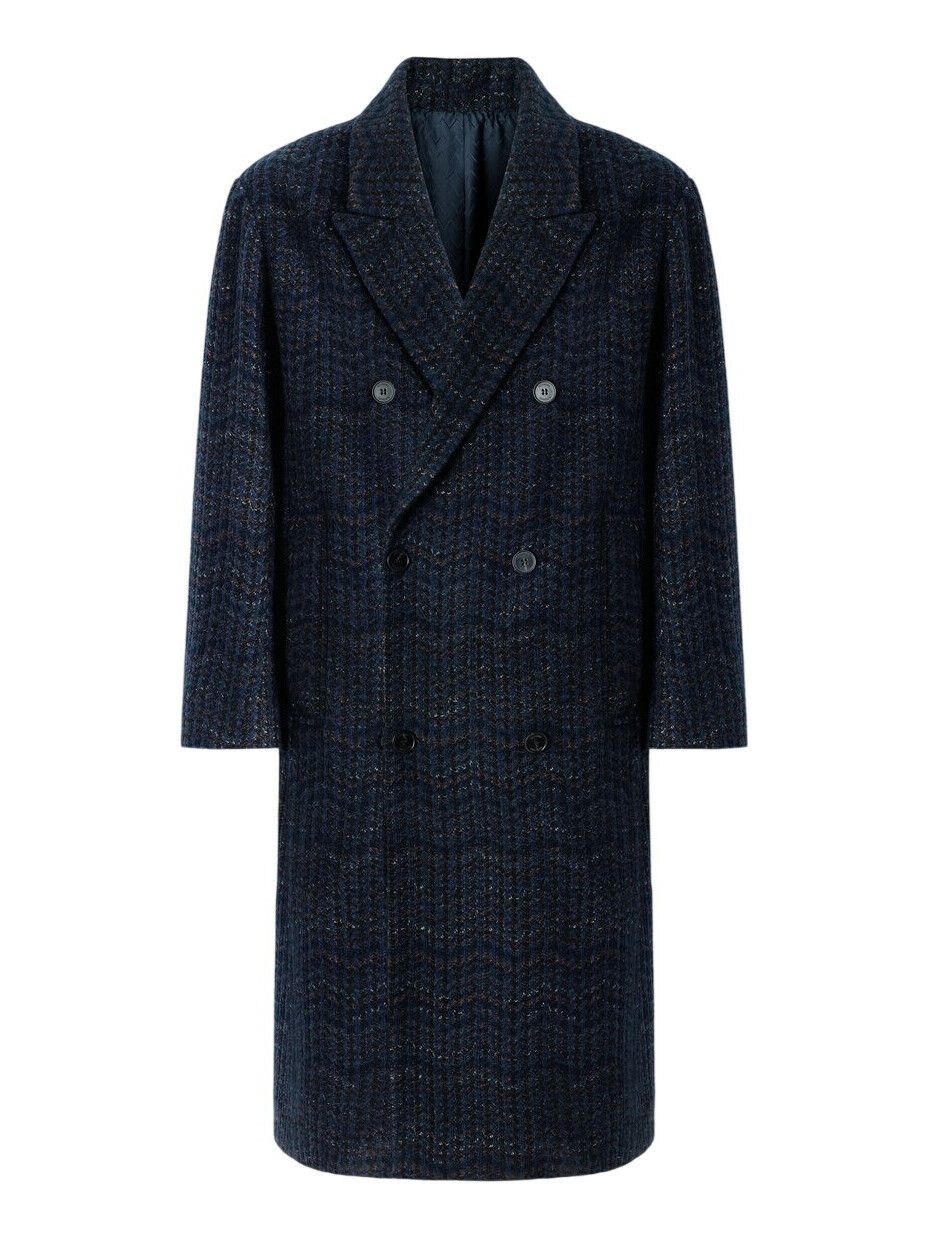 Missoni Reversible Navy Down Zig Zag Jacket Missoni