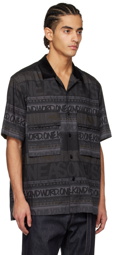 sacai Black Print Shirt