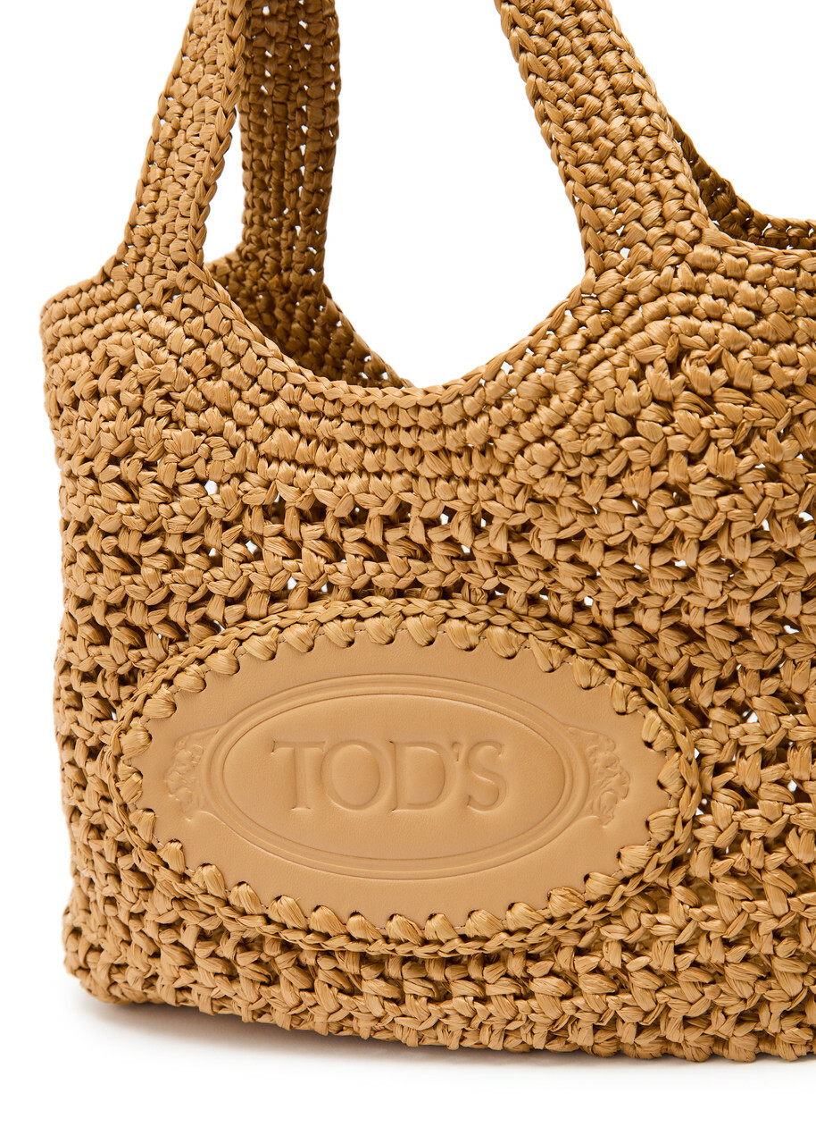 Tods Mancini Mini Raffia top Handle bag - Natural - One Size