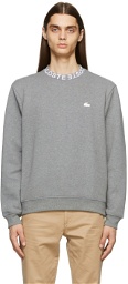 Lacoste Grey Logo Collar Sweatshirt