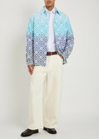 Casablanca Logo-monogrammed Woven Overshirt Blue