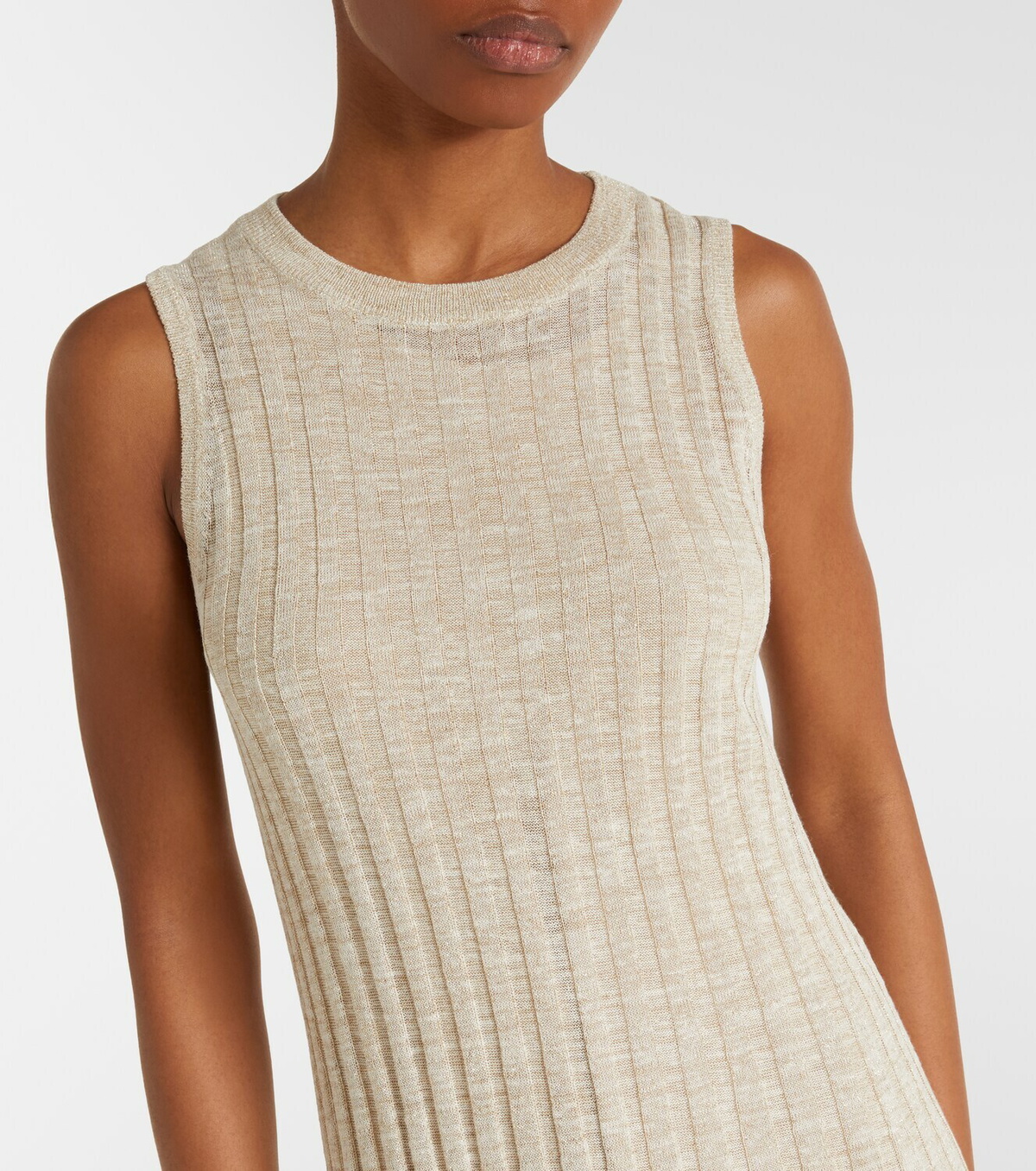 Brunello Cucinelli Ribbed-knit maxi dress