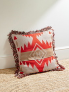 Alanui - Icon Fringed Jacquard-Knit Wool-Blend Pillow