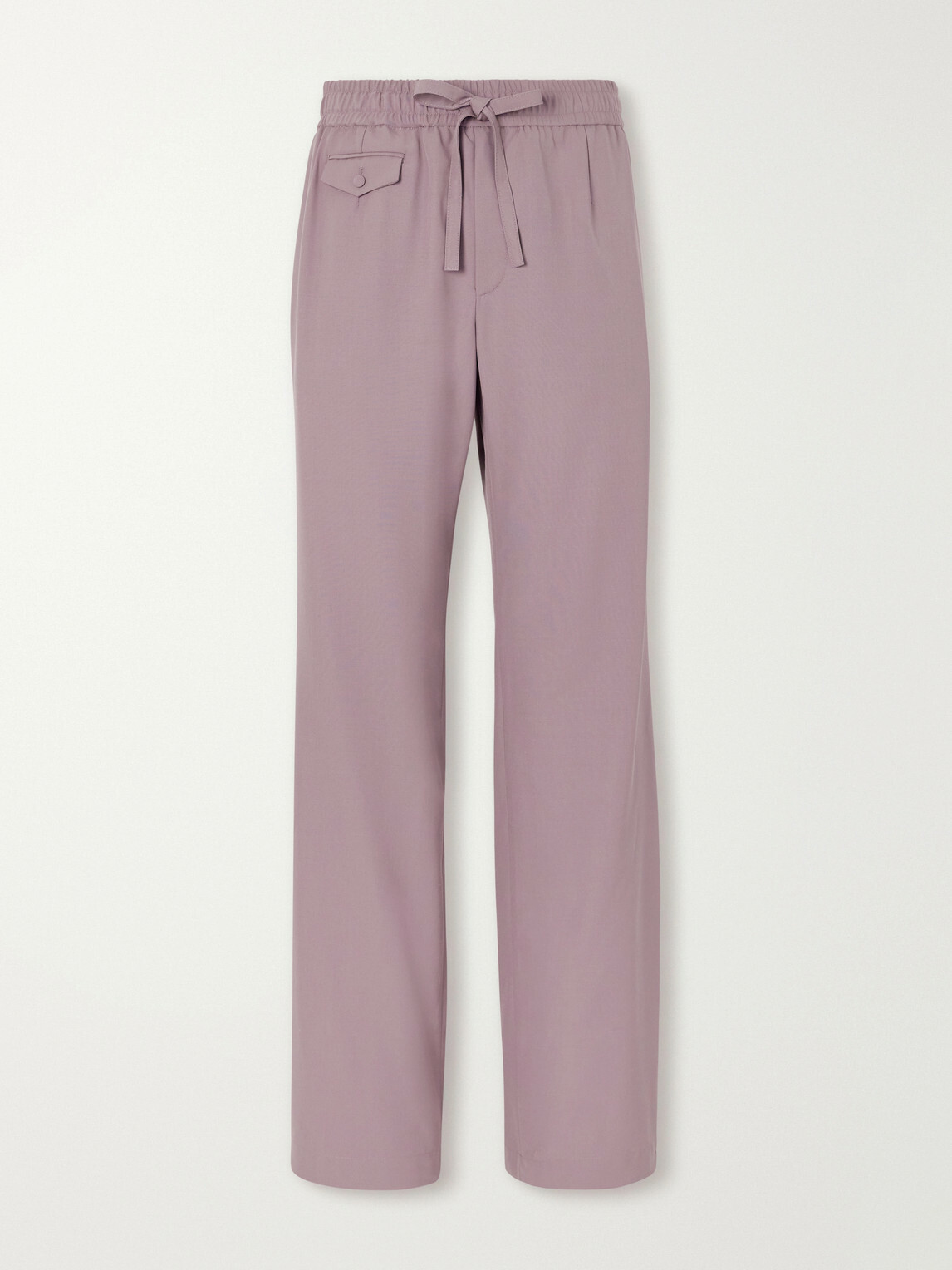Dolce&Gabbana - Straight-Leg Virgin Wool Drawstring Suit Trousers - Brown