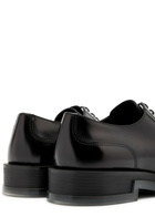 Alexander Mcqueen Glossed Leather Derby Shoes Black