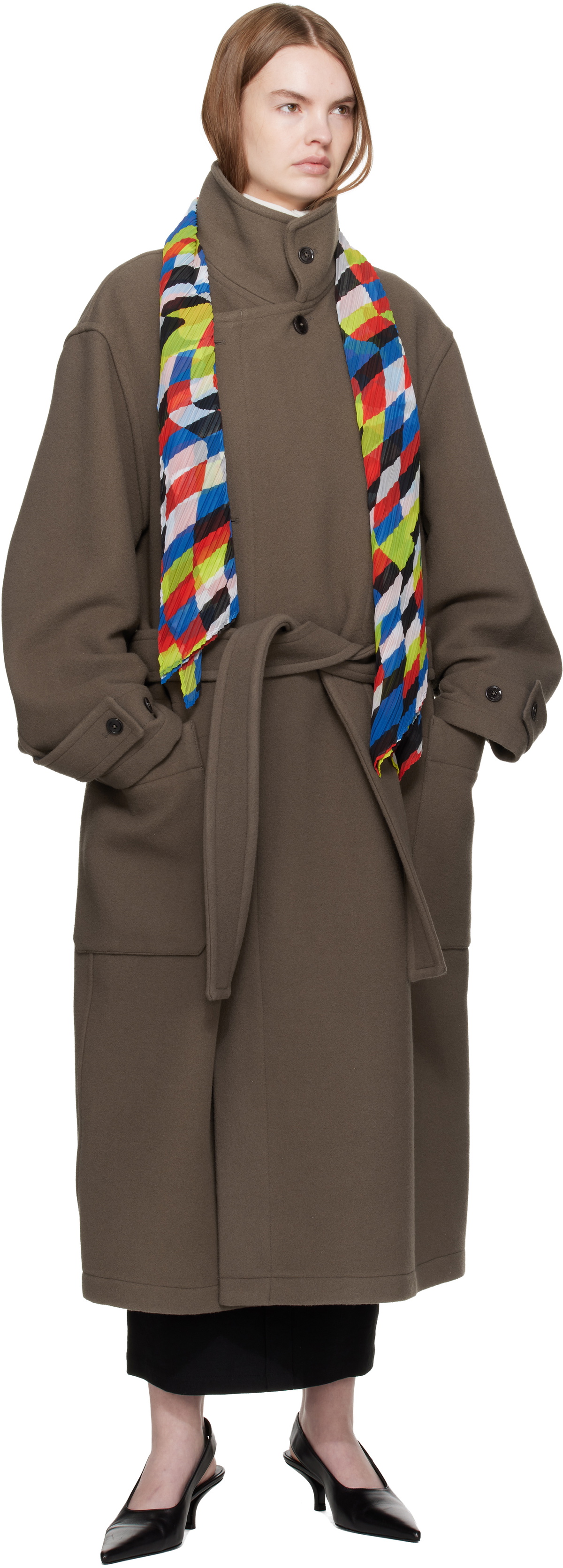 PLEATS PLEASE ISSEY MIYAKE Multicolor Dancing Square Scarf