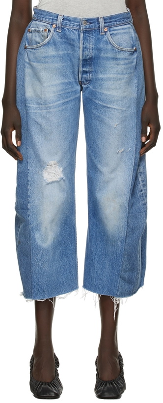 Photo: B Sides Blue Vintage Lasso Jean Slouch Crop
