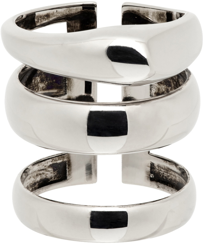 Photo: Alexander McQueen Silver Stacked Ring