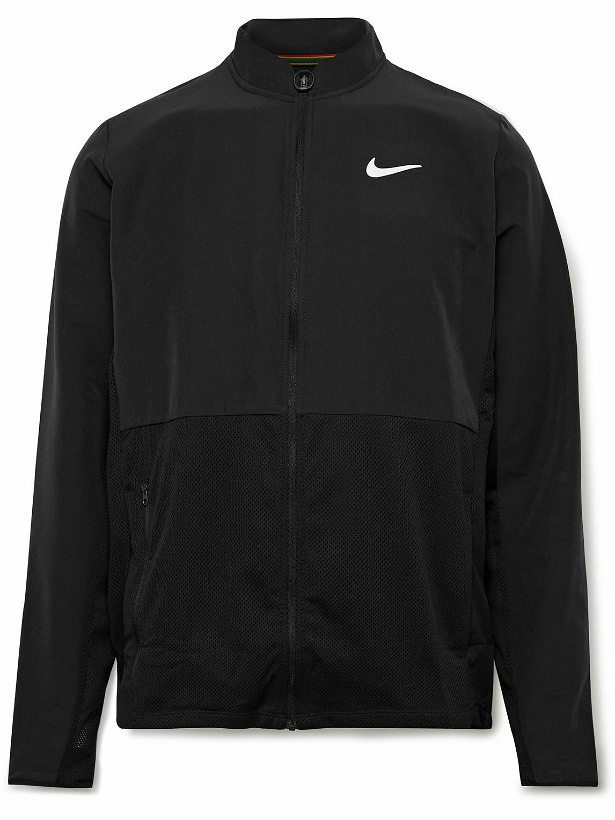 Photo: Nike Tennis - NikeCourt Advantage Mesh and Shell Tennis Jacket - Black