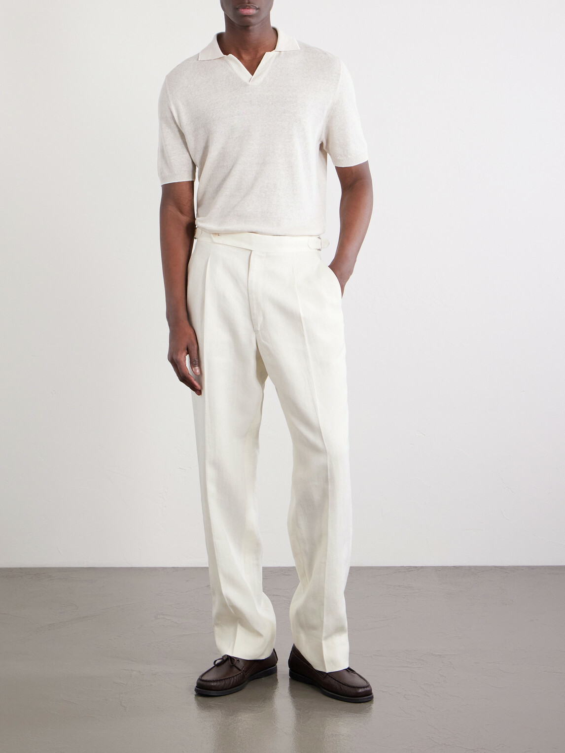FEDELI - Delta Linen and Cotton-Blend Polo Shirt - Neutrals