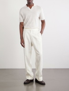 FEDELI - Delta Linen and Cotton-Blend Polo Shirt - Neutrals
