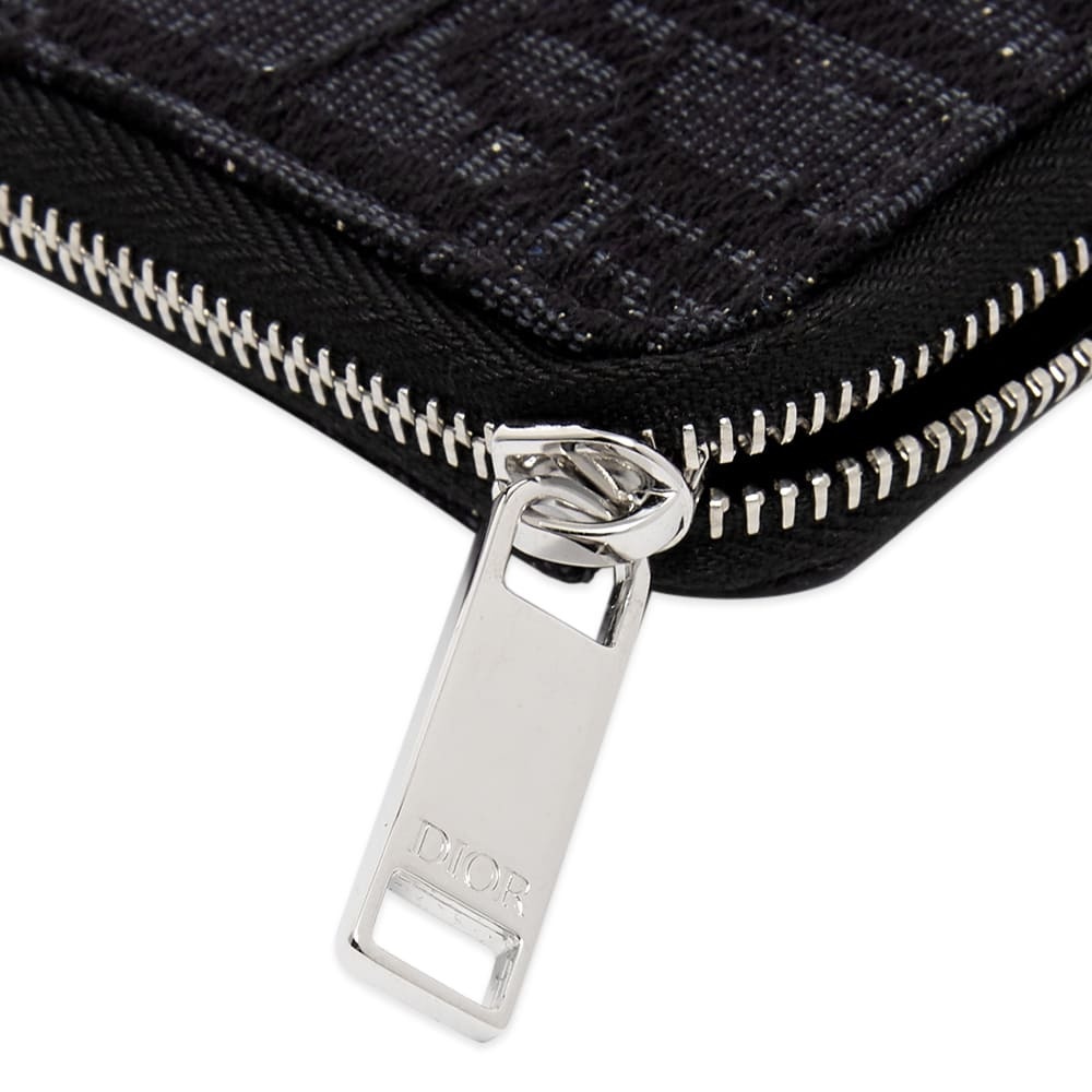 Zipped Wallet Black Dior Oblique Jacquard