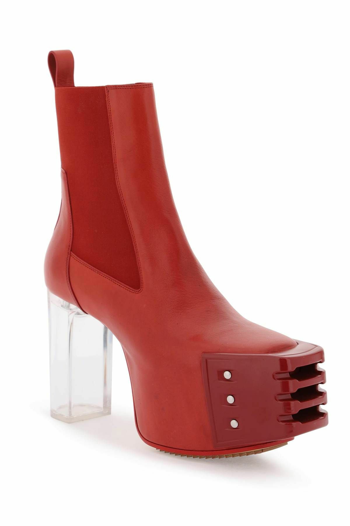 RICK OWENS luzor grilled ankle boots Red Rick Owens