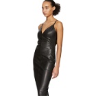 Yang Li Black Leather Lingerie Dress
