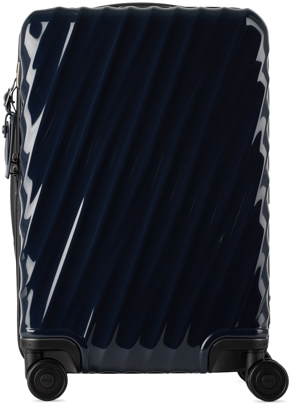 Photo: Tumi Navy 19 Degree International Expandable 4 Wheel Carry-On Suitcase