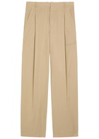 Vince Camille Wide-leg Woven Trousers Beige