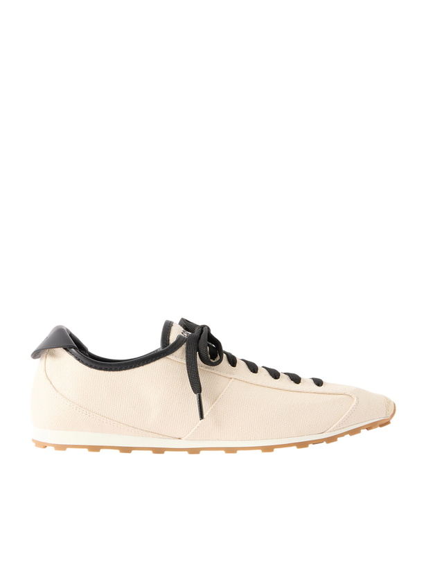 Photo: Jacquemus - Les Tennis Leather-Trimmed Canvas Sneakers - Neutrals