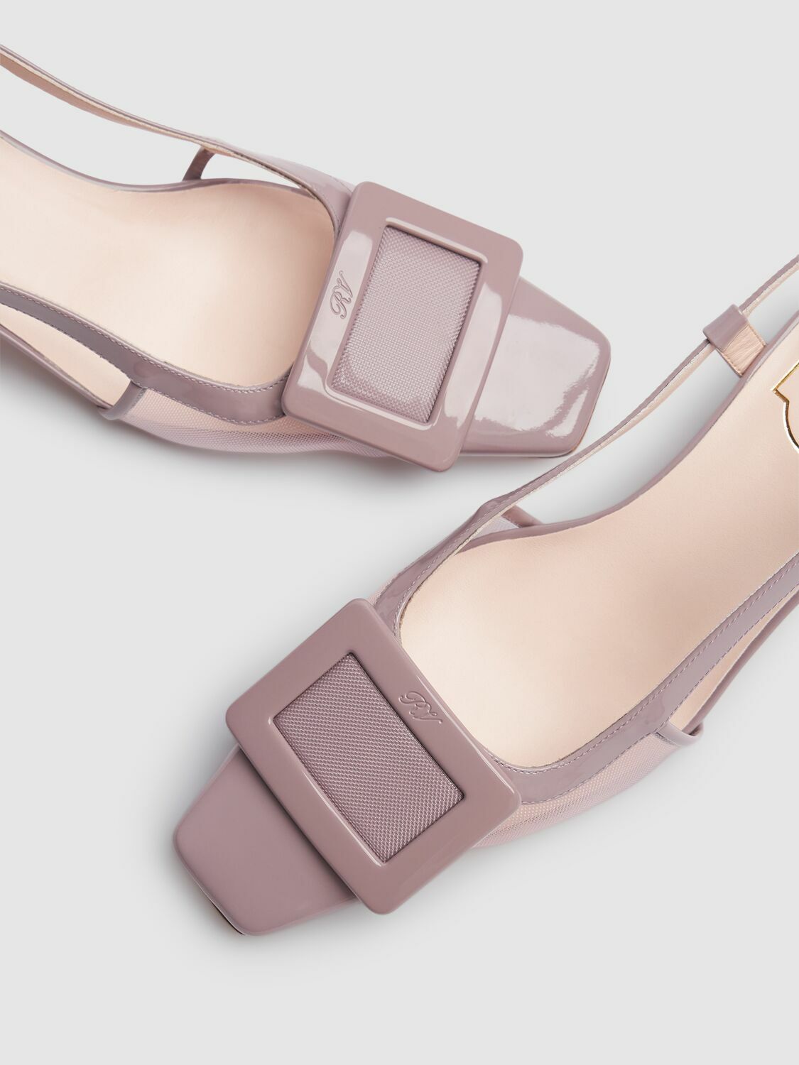 ROGER VIVIER 45mm Belle Vivier Mesh Slingback Pumps Roger Vivier