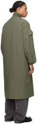 GANNI Green Oversized Shell Coat & Vest Set