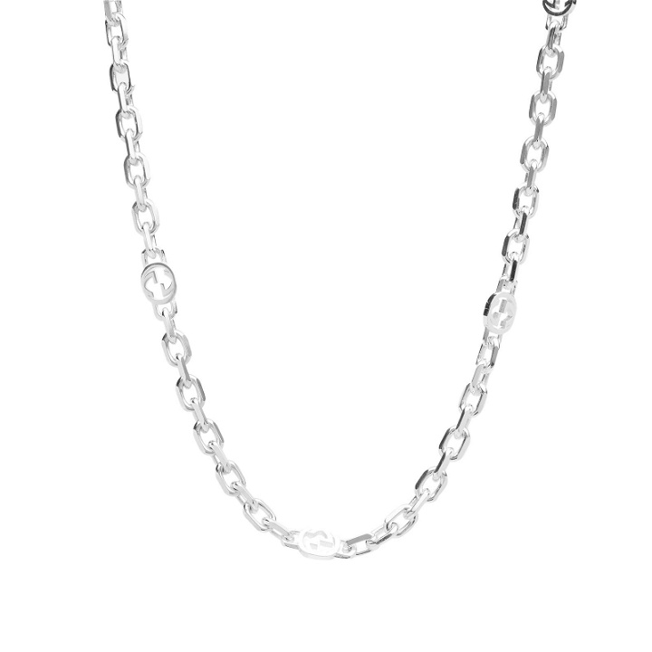 Photo: Gucci Men's Interlocking G Chain Necklace in Sterling Silver