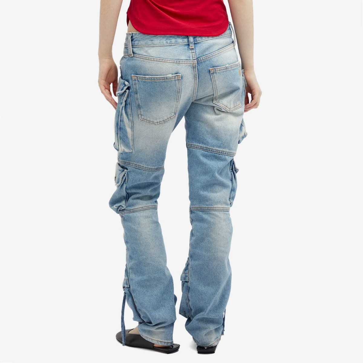 アティコ The Attico Essie Jeans Essie denim cargo pants in grey - The Attico | Mytheresa