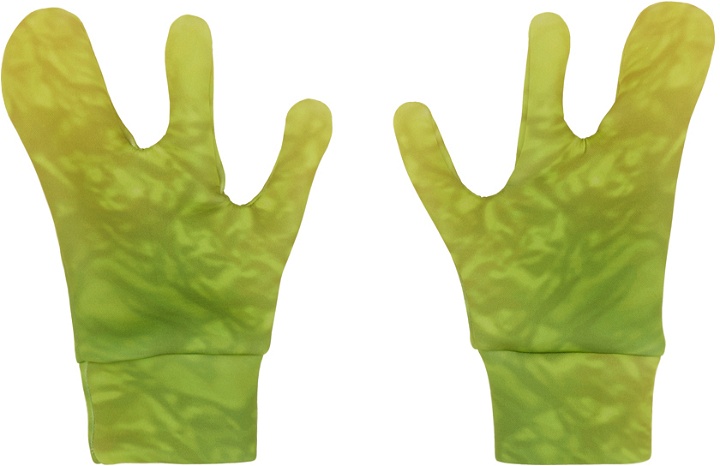 Photo: YAKU Green Three-Finger Gloves