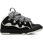 Lanvin Black & White Bicolor Curb Sneakers