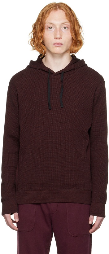 Photo: Vince Burgundy Mouliné Thermal Popover Hoodie