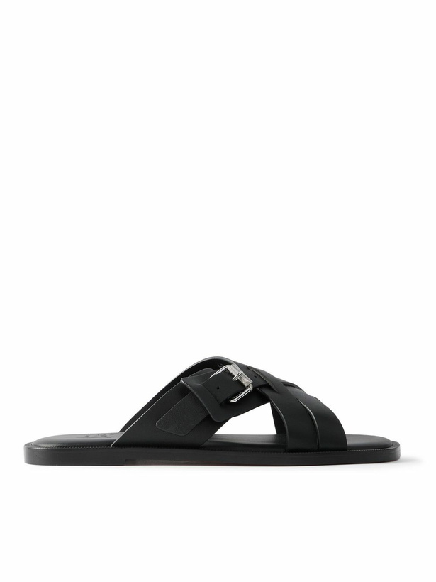 Photo: Christian Louboutin - Emircross Leather Sandals - Black