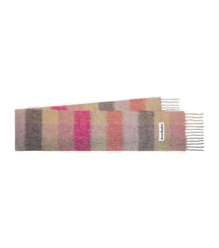 Photo: Acne Studios Checked wool-blend scarf