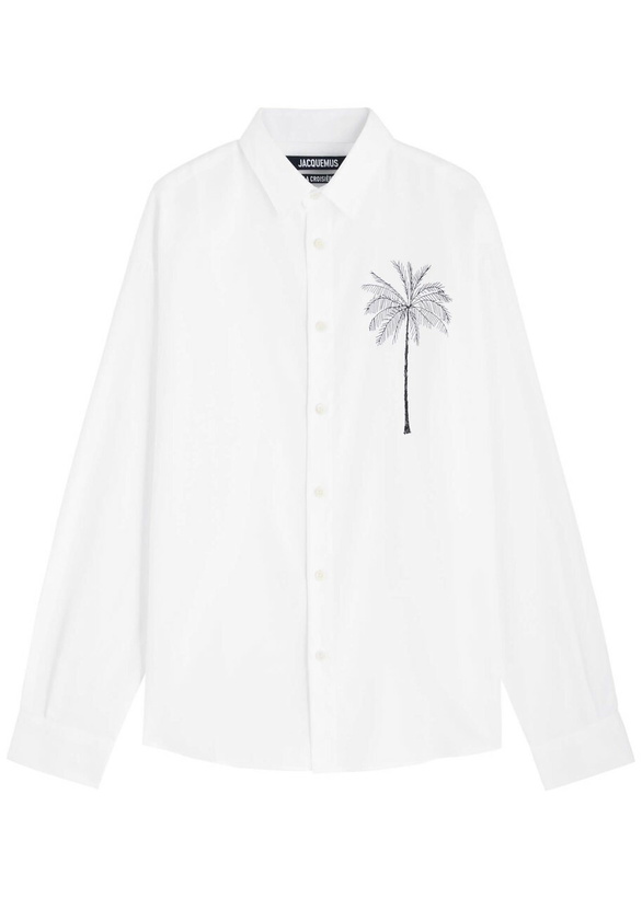 Photo: Jacquemus La Chemise Simon Printed Cotton Shirt White