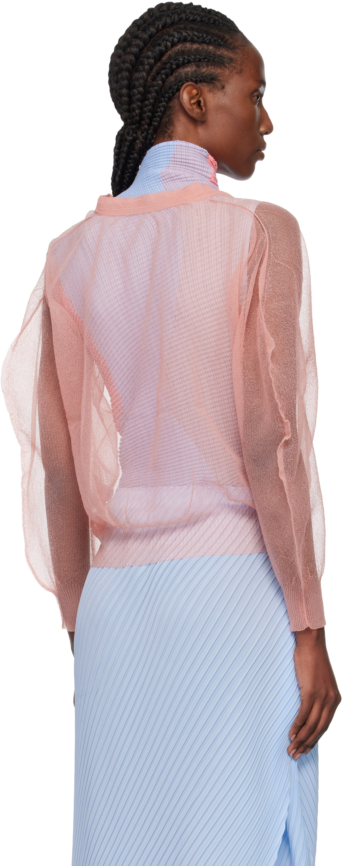 ISSEY MIYAKE Pink Encase Cardigan