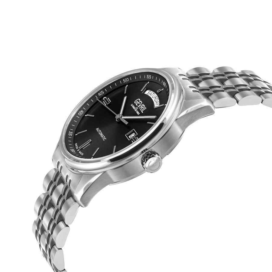 Gevril Excelsior Automatic Black Dial Mens Watch 48205B