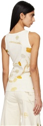 Feng Chen Wang Off-White Printed Tank Top