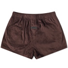 Fear of God ESSENTIALS Men's Corduroy Dock Short in Plum