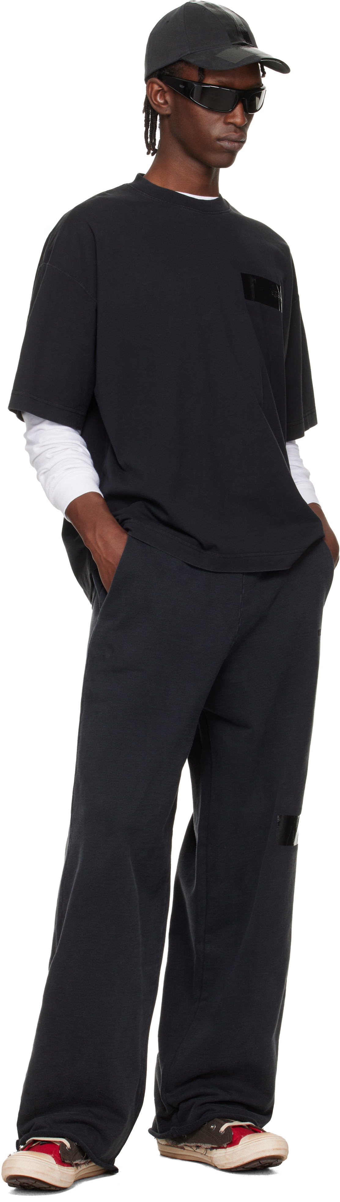 VETEMENTS Black Taped Sweatpants