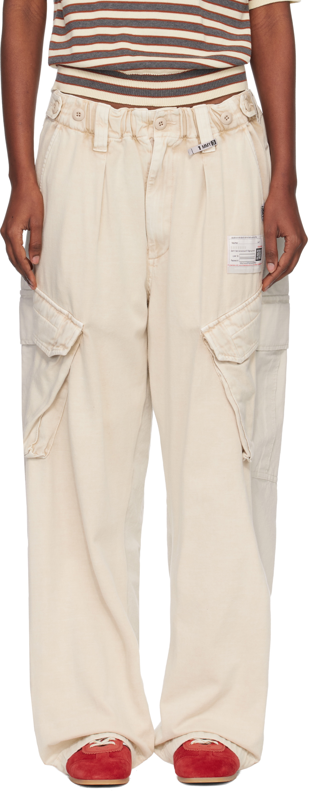 Maison MIHARA YASUHIRO Off-White Front Back Combined Cargo Pants