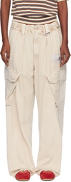 Maison MIHARA YASUHIRO Off-White Front Back Combined Cargo Pants