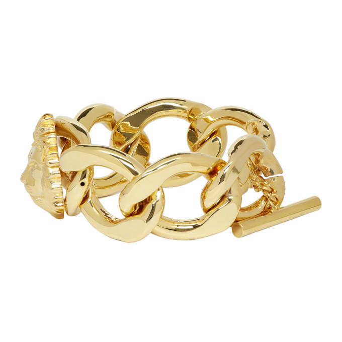 Versus Gold Lion Chain Bracelet