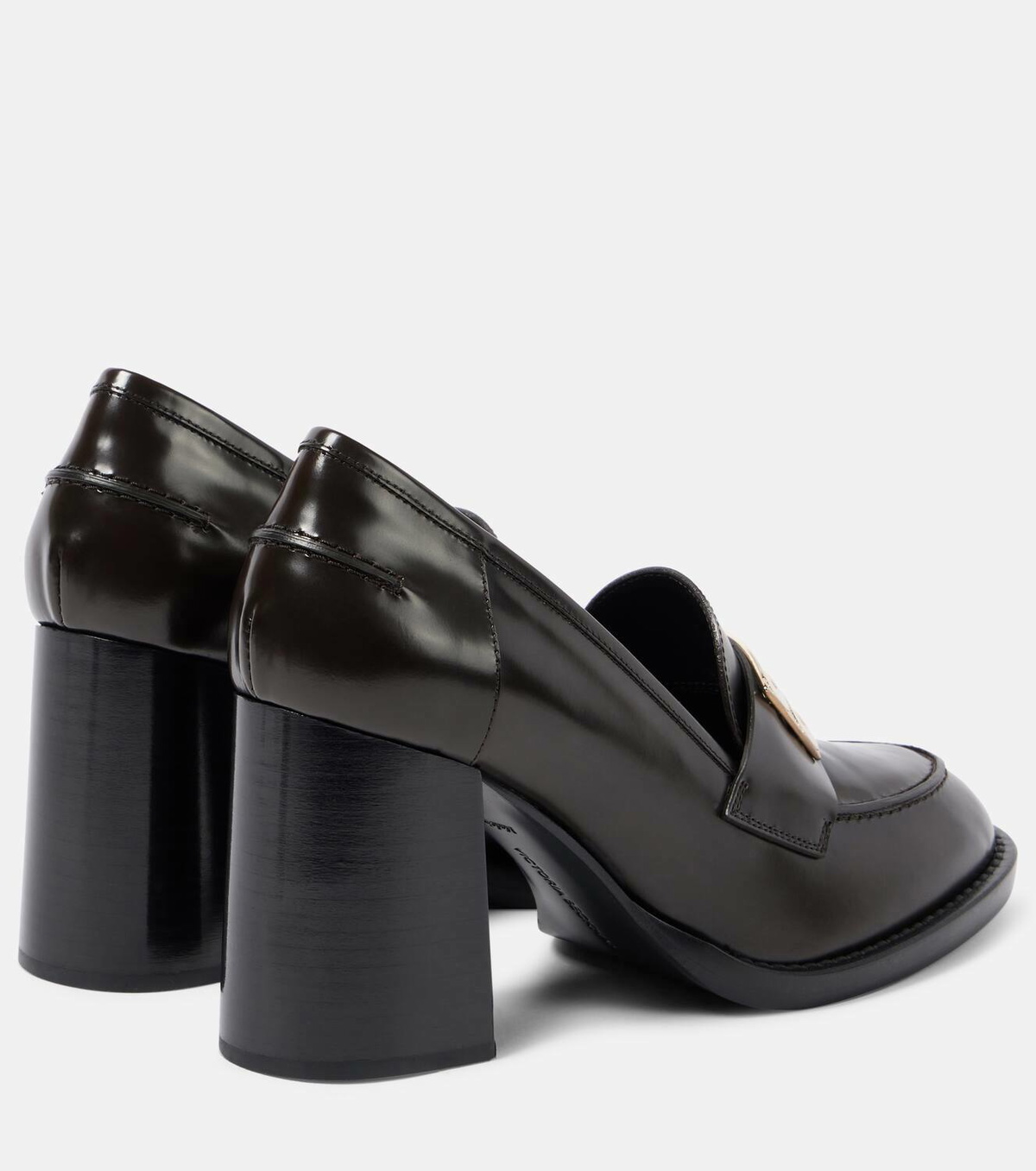 Victoria Beckham B Buckle leather loafer pumps